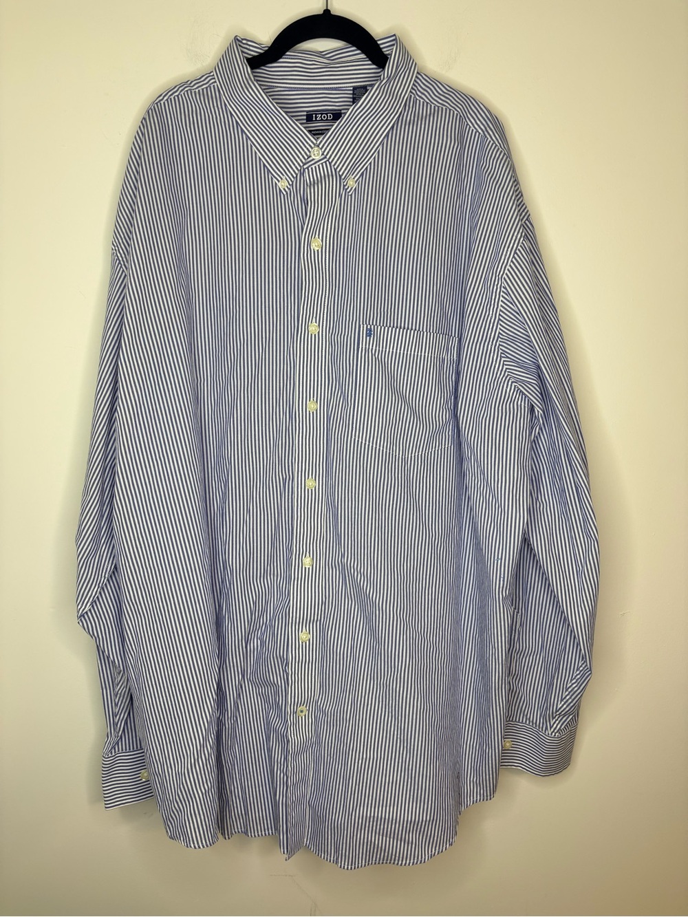 Izod Men's Blue Stripe Button-Down Dress Shirt Size 3XLT